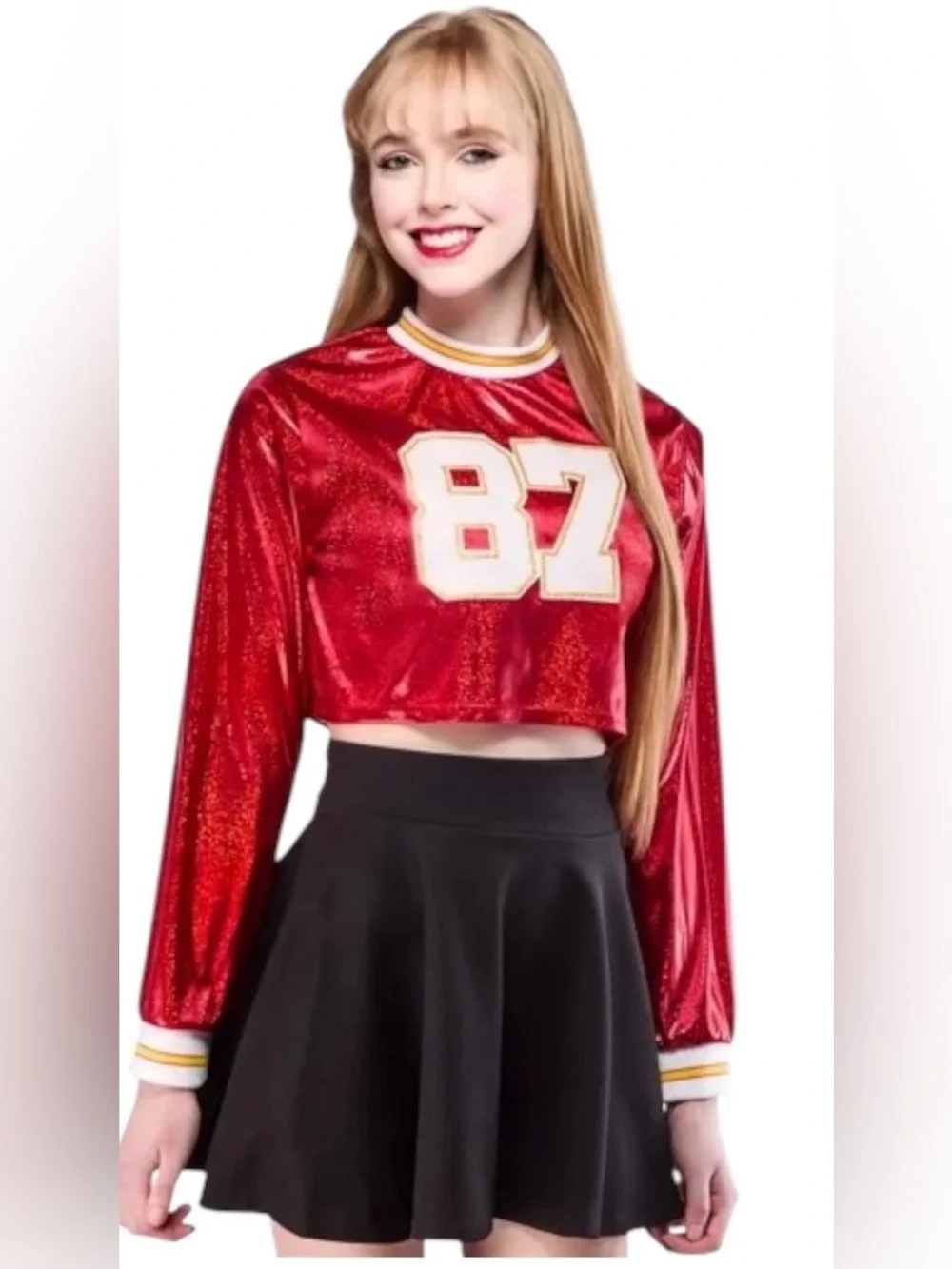 Pop Idol Taylor Swift Halloween 87 Travis Kelce Chiefs Costume Girls Sz M (7/8)